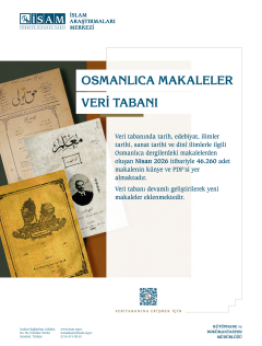 Osmanlıca Makaleler Veri Tabanı Güncellendi