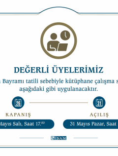 Duyuru - Bayram Tatili