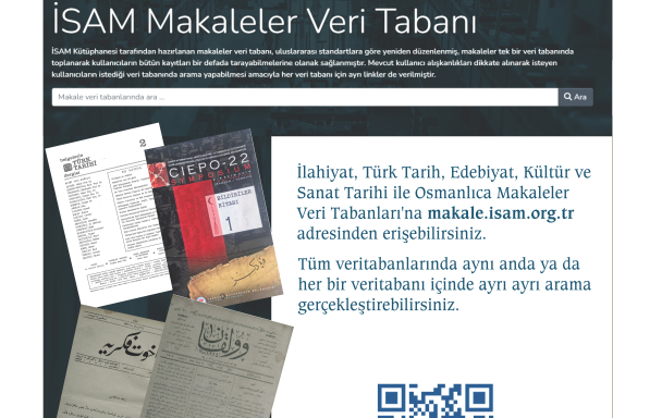 İSAM Makaleler Veri Tabanı Yeni Arayüzü Kullanıma Açıldı